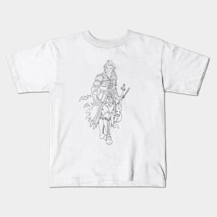 Asterion - Baldurs Gate 3 - lines Kids T-Shirt